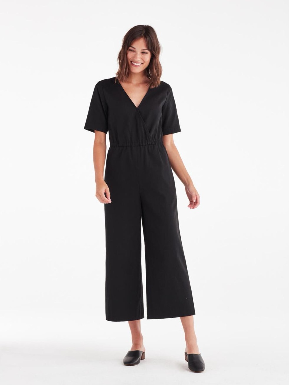 Vetta Capsule Wrap Convertible Wide Leg Jumpsuit - Petite